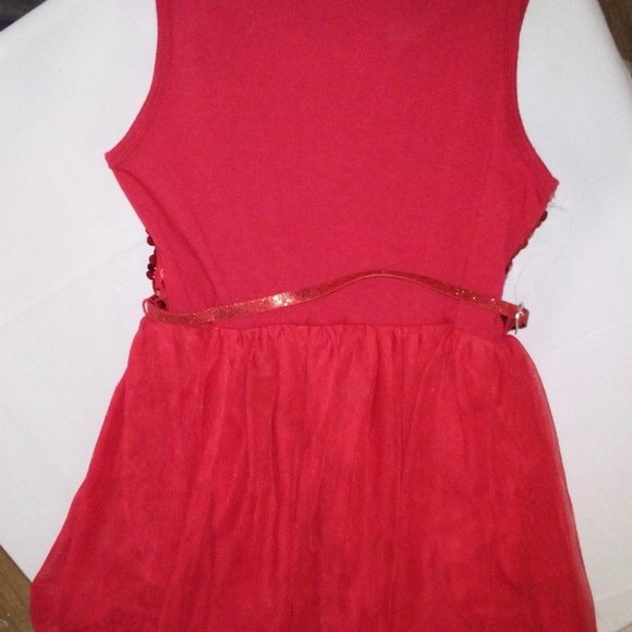 Girl's Knitworks Red Sequence Dress - Picture 2 of 3